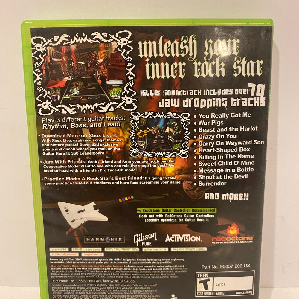 XBOX 360 Guitar Hero and Guitar Hero 2 video games - Picture 3 of 6